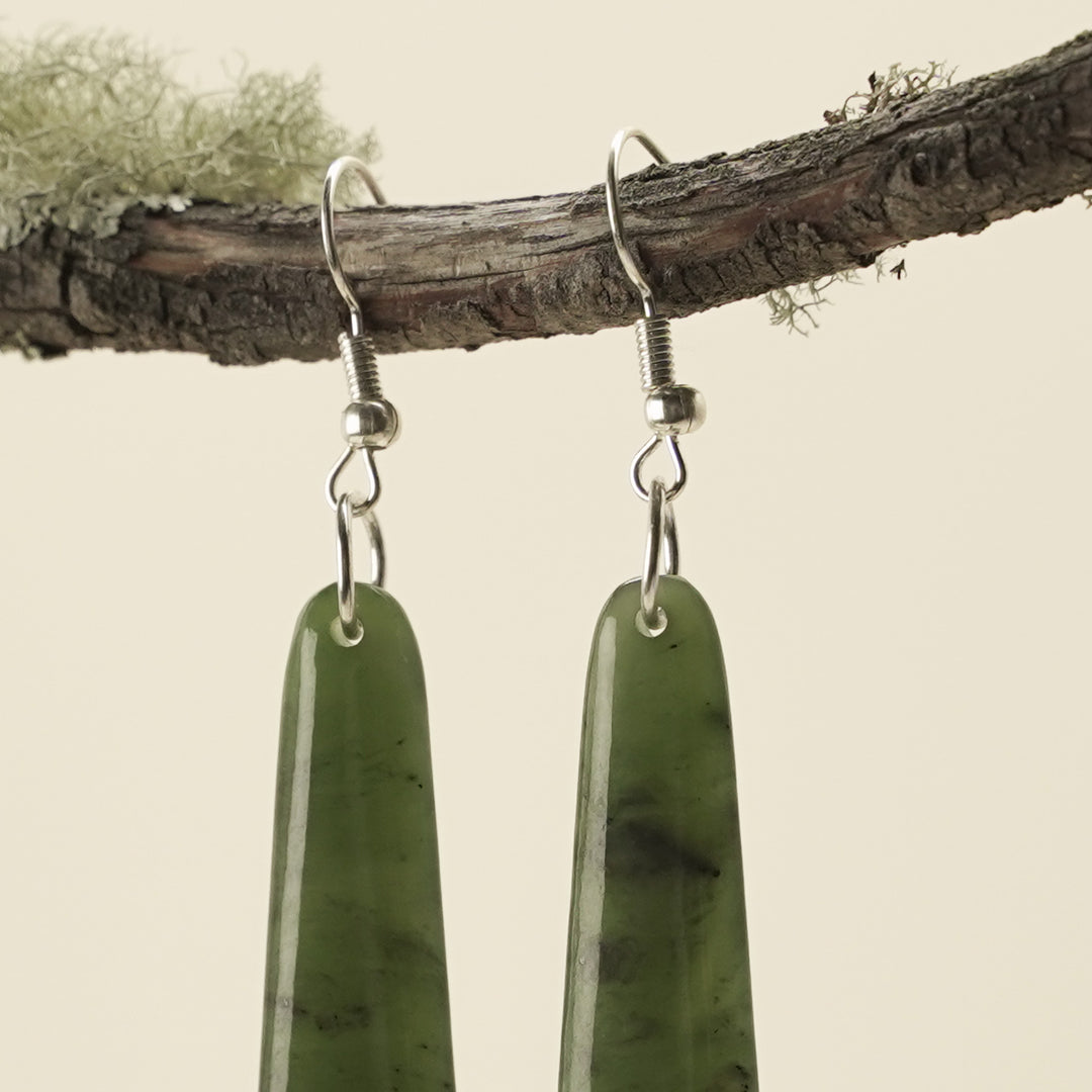 Drop Greenstone Small Earrings 45mm