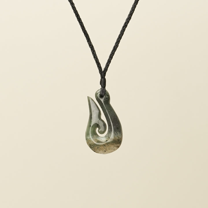 Hei Matau Whale's Tail Pounamu – Medium