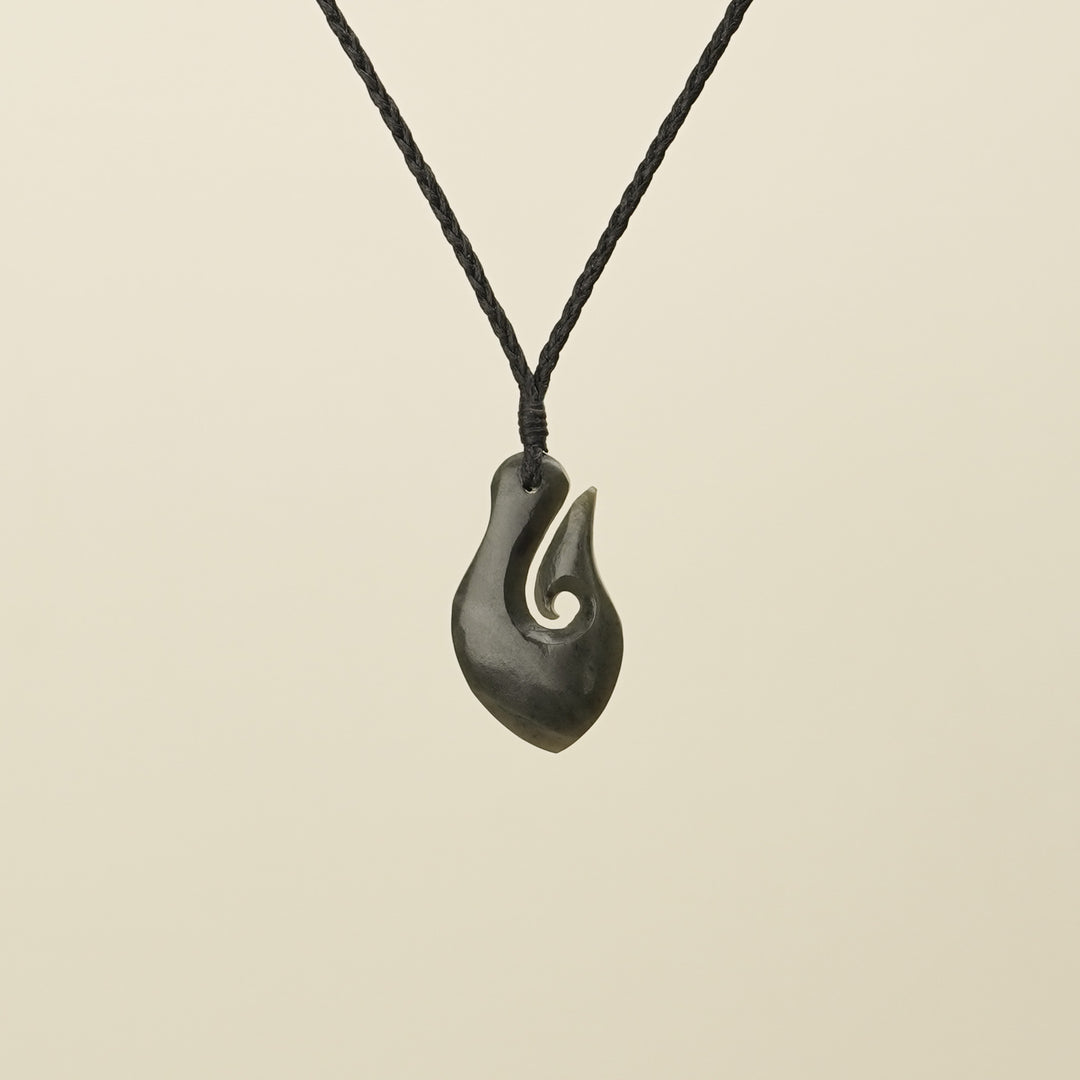 Hei Matau Kawakawa Small Pounamu Pendant