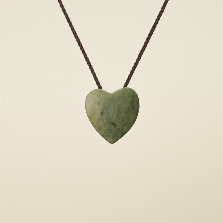 Manawa Heart Raukaraka Pounamu Medium Pendant