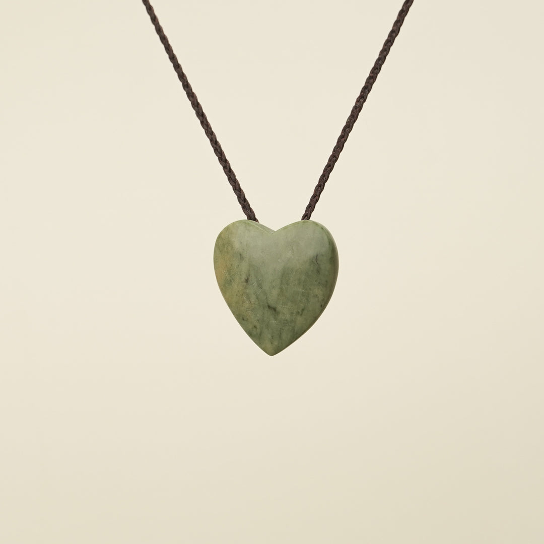 Manawa Heart Raukaraka Pounamu Medium Pendant