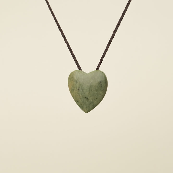 Manawa Heart Raukaraka Pounamu Medium Pendant