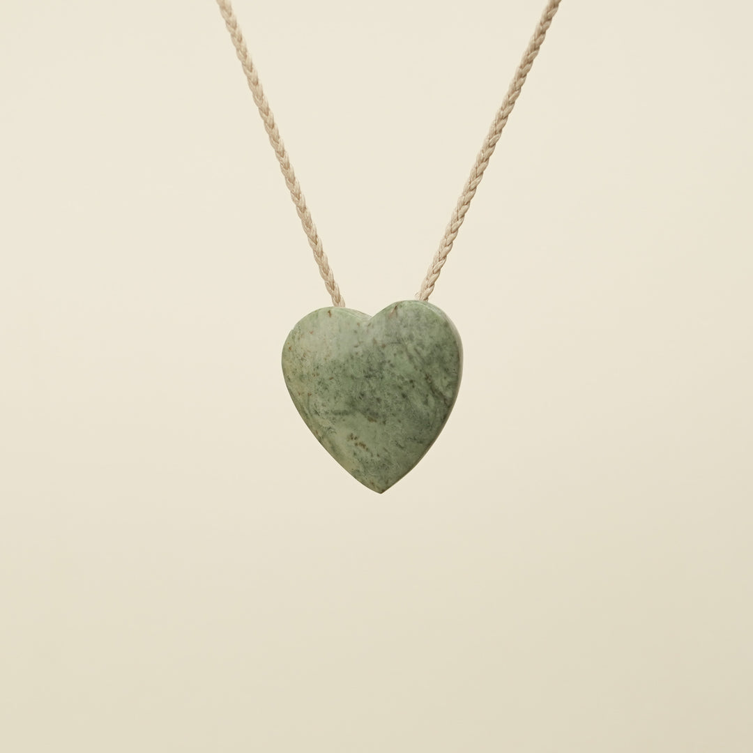 Manawa Heart Kokopu Pounamu Medium Pendant