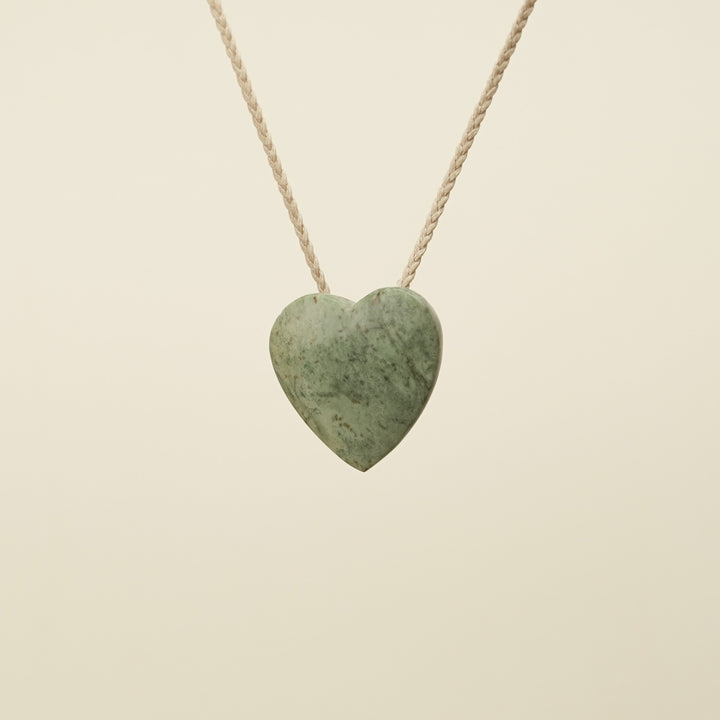 Manawa Heart Kokopu Pounamu Medium Pendant