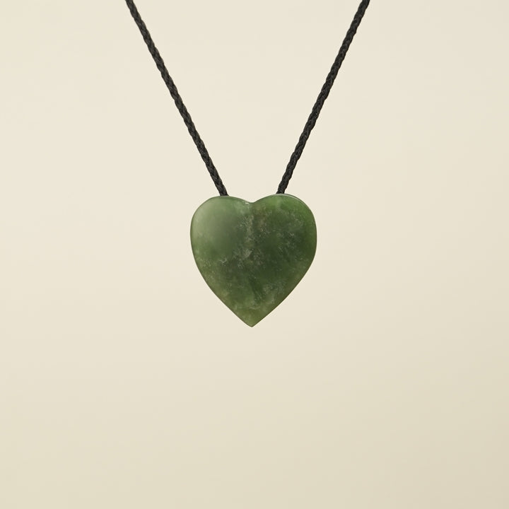 Manawa Heart Hapopo Pounamu Medium Pendant