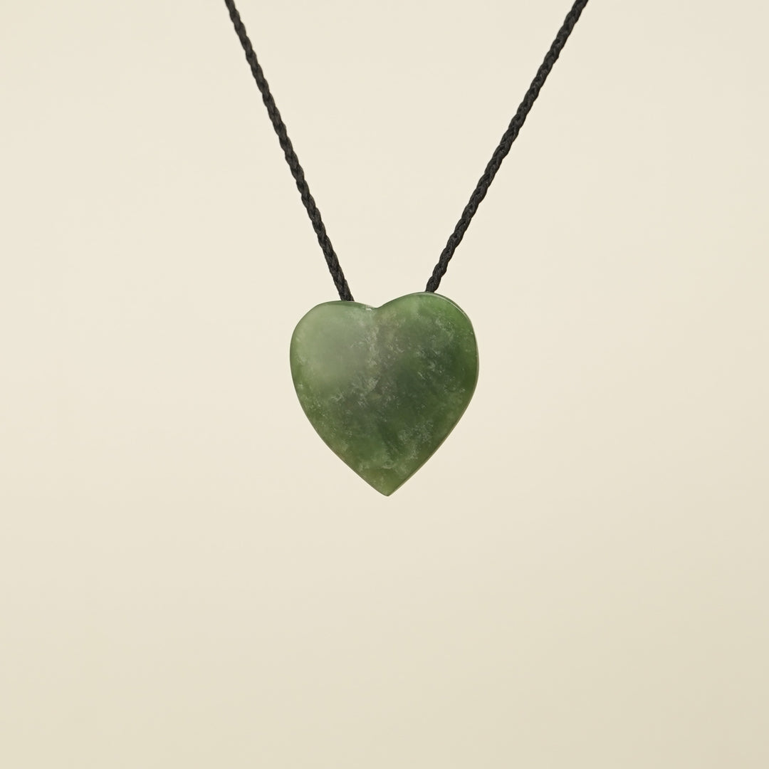 Manawa Heart Hapopo Pounamu Medium Pendant
