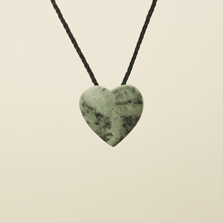 Manawa Heart Inanga Pounamu Medium Pendant