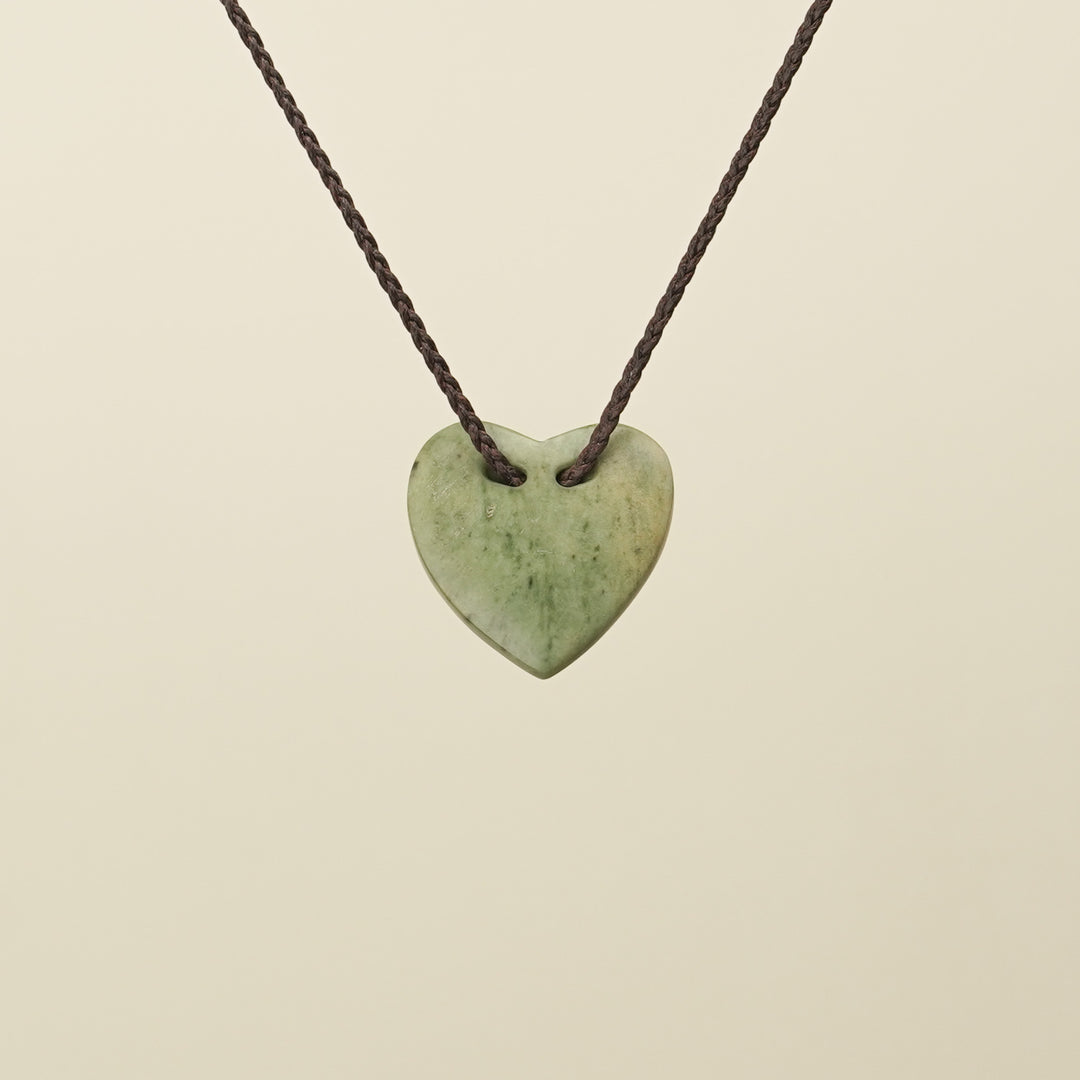 Manawa Heart Raukaraka Pounamu Medium Pendant