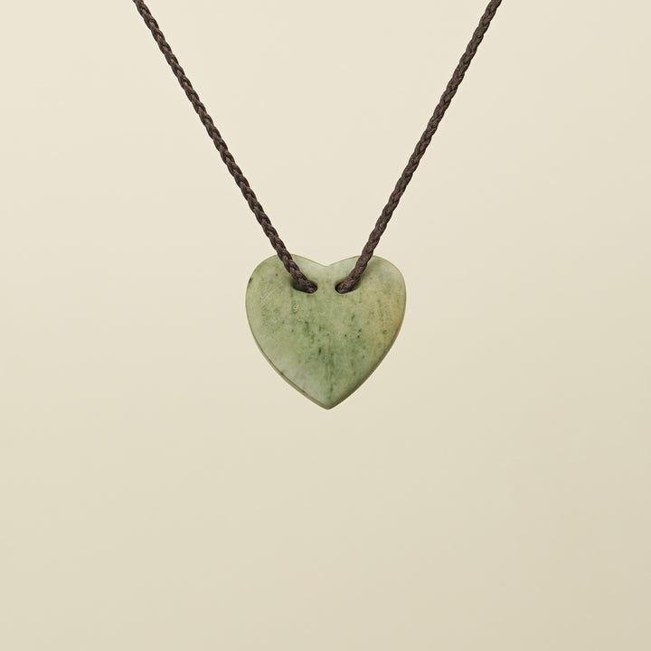 Manawa Heart Raukaraka Pounamu Medium Pendant