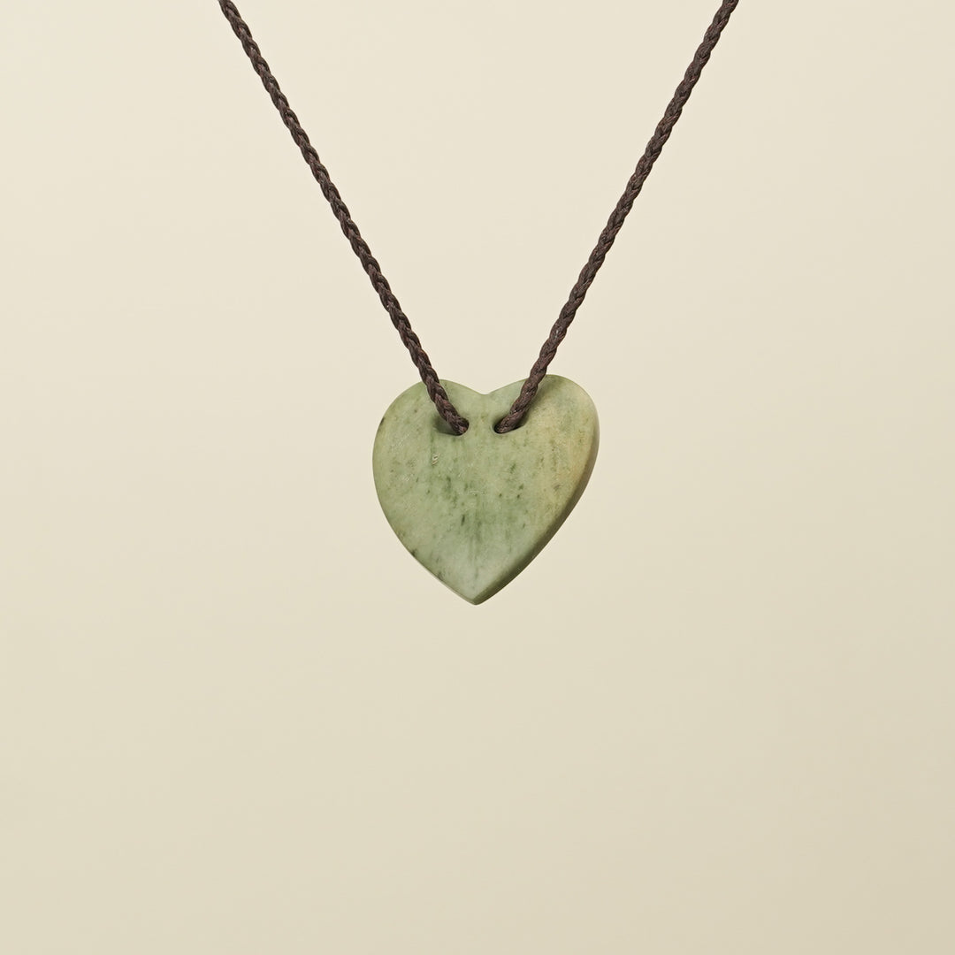 Manawa Heart Raukaraka Pounamu Medium Pendant
