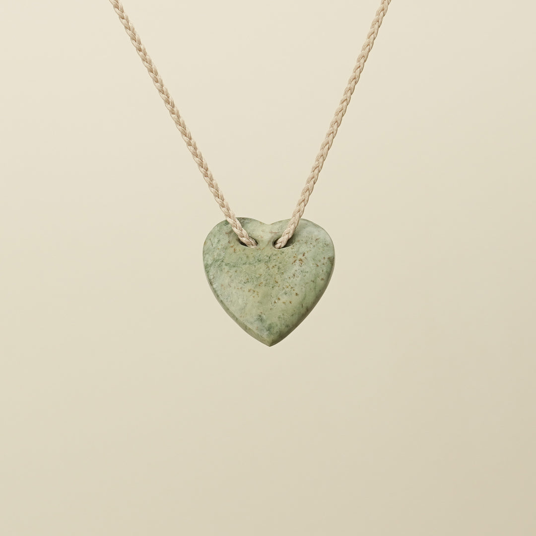 Manawa Heart Kokopu Pounamu Medium Pendant