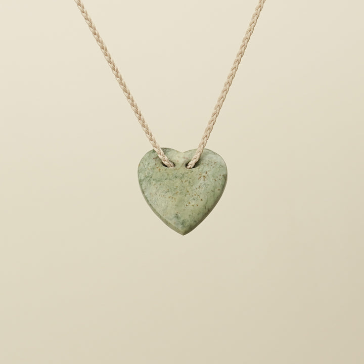 Manawa Heart Kokopu Pounamu Medium Pendant