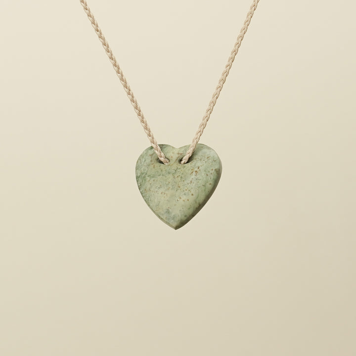 Manawa Heart Kokopu Pounamu Medium Pendant