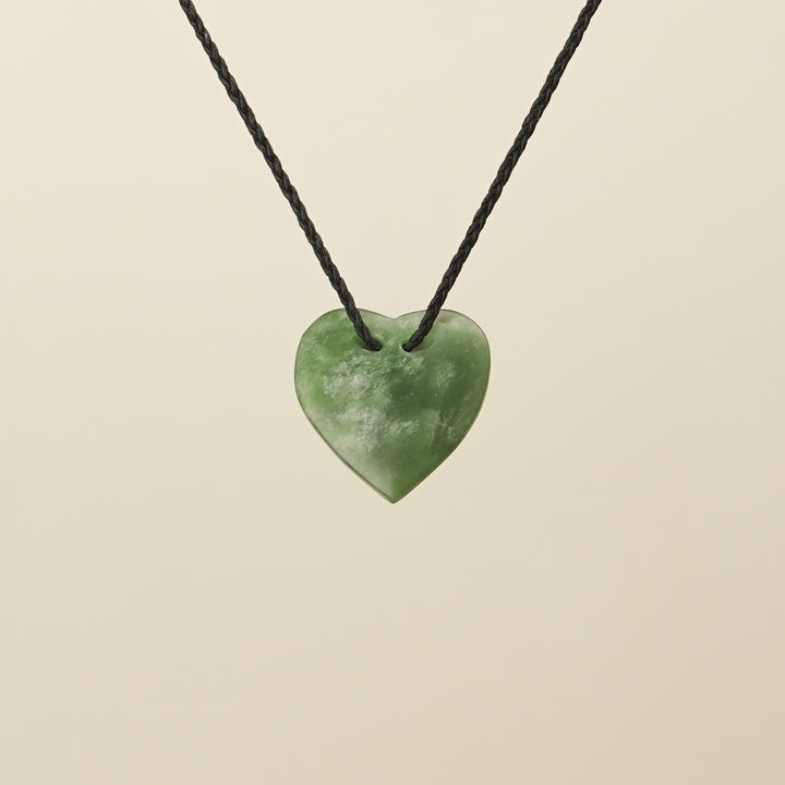 Manawa Heart Hapopo Pounamu Medium Pendant