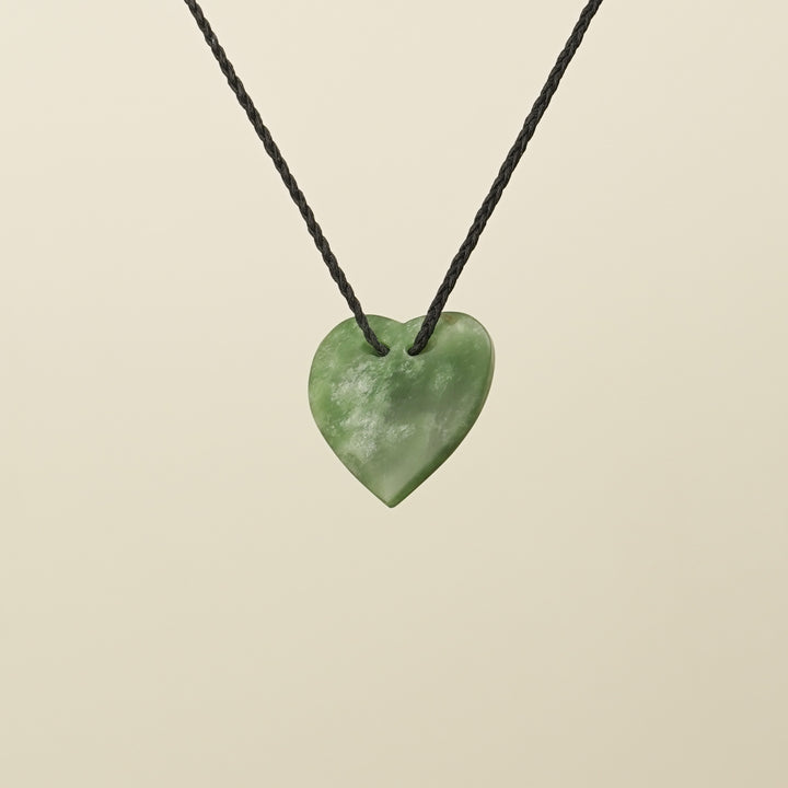 Manawa Heart Hapopo Pounamu Medium Pendant