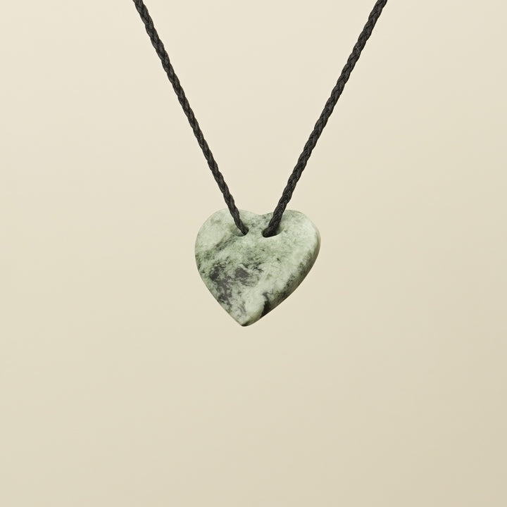 Manawa Heart Inanga Pounamu Medium Pendant