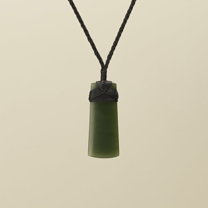 Toki Kawakawa Matte Pounamu Small Pendant