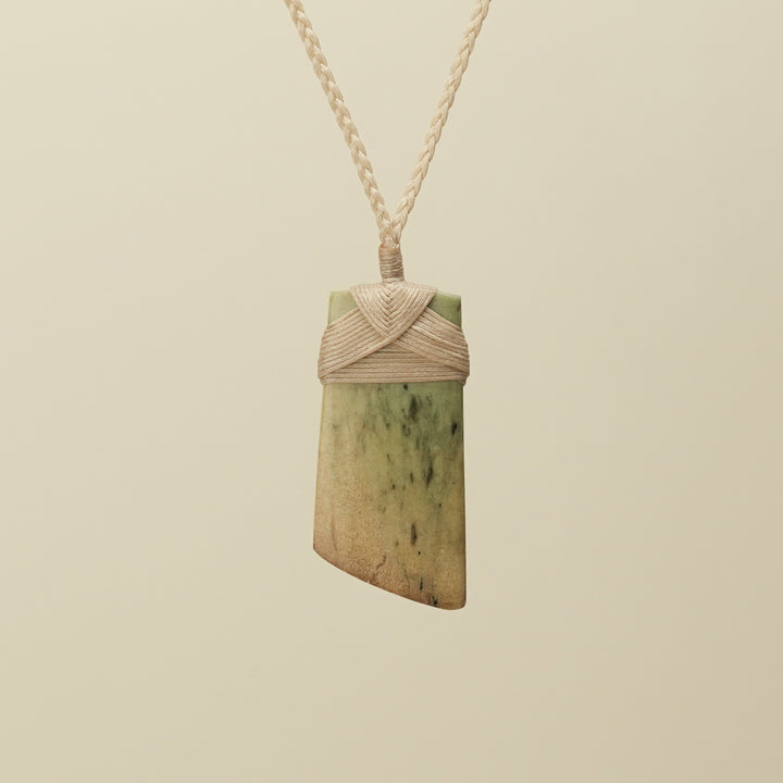 Angled Toki Raukaraka Pounamu Medium Pendant