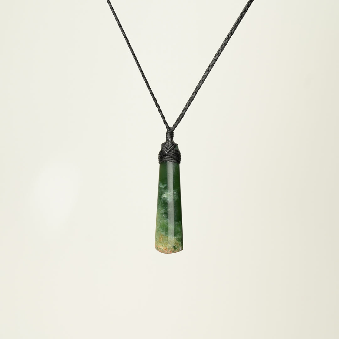 Small Flower Pounamu Toki, Black Binding