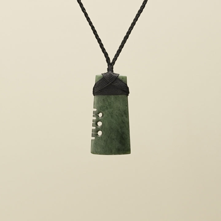 Notched Toki Inanga Pounamu Pendant Small