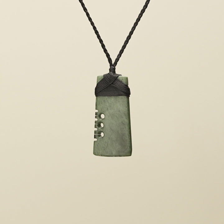 Notched Toki Inanga Pounamu Pendant Small