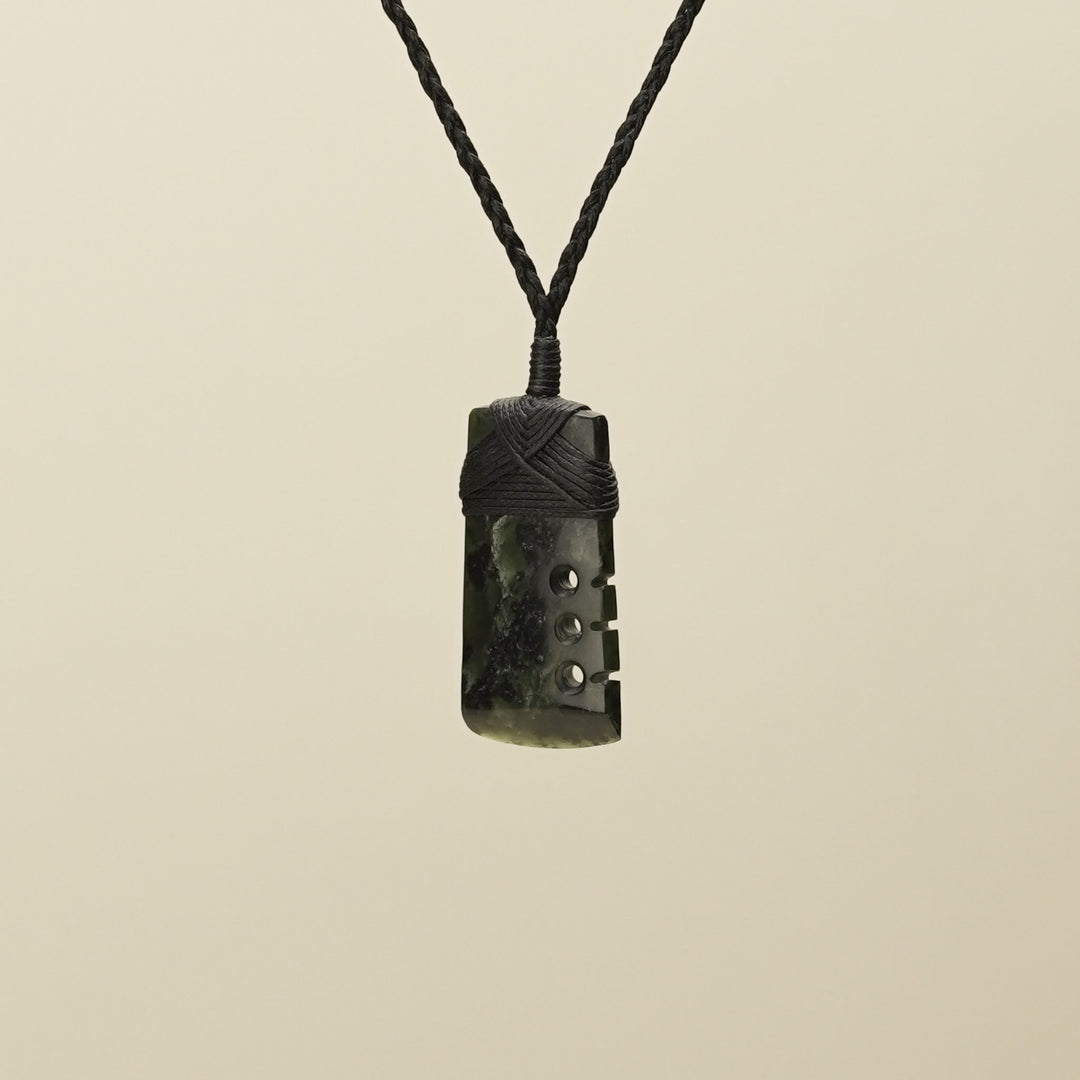 Notched Toki Hapopo Extra Small Pounamu Pendant