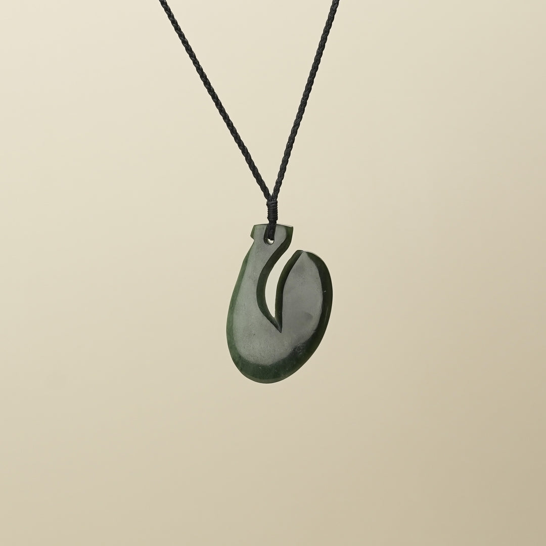 Kawakawa Inanga Pounamu Hei Matau Pendant