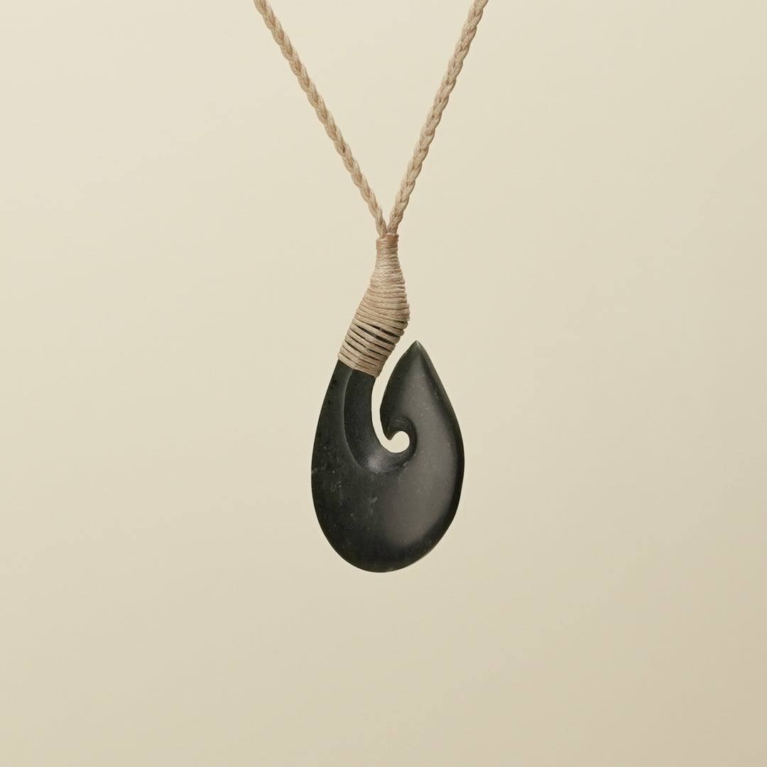 Kawakawa Hei Matau Pounamu Pendant Small