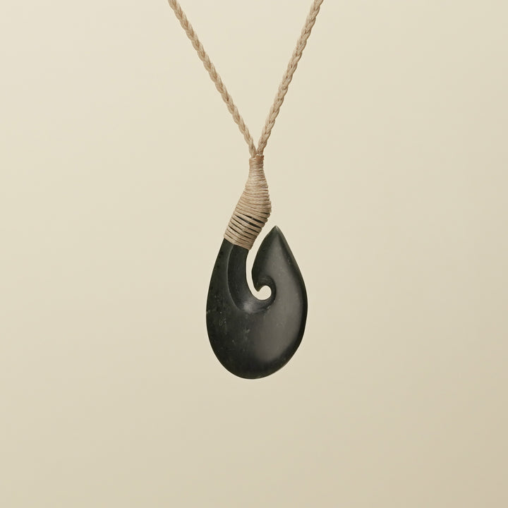 Kawakawa Hei Matau Pounamu Pendant Small