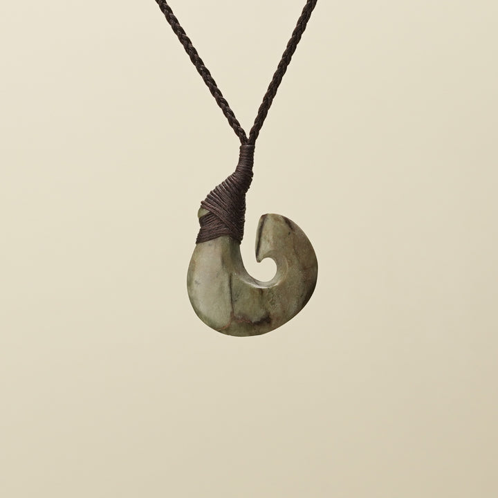 Raukaraka Hei Matau Pounamu Pendant Small