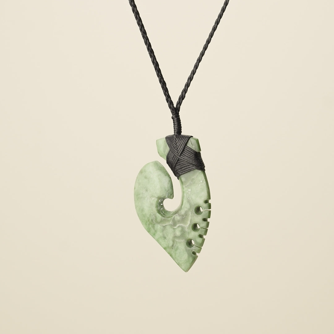 Hei Matau Inanga Greenstone Medium – Large Pendant