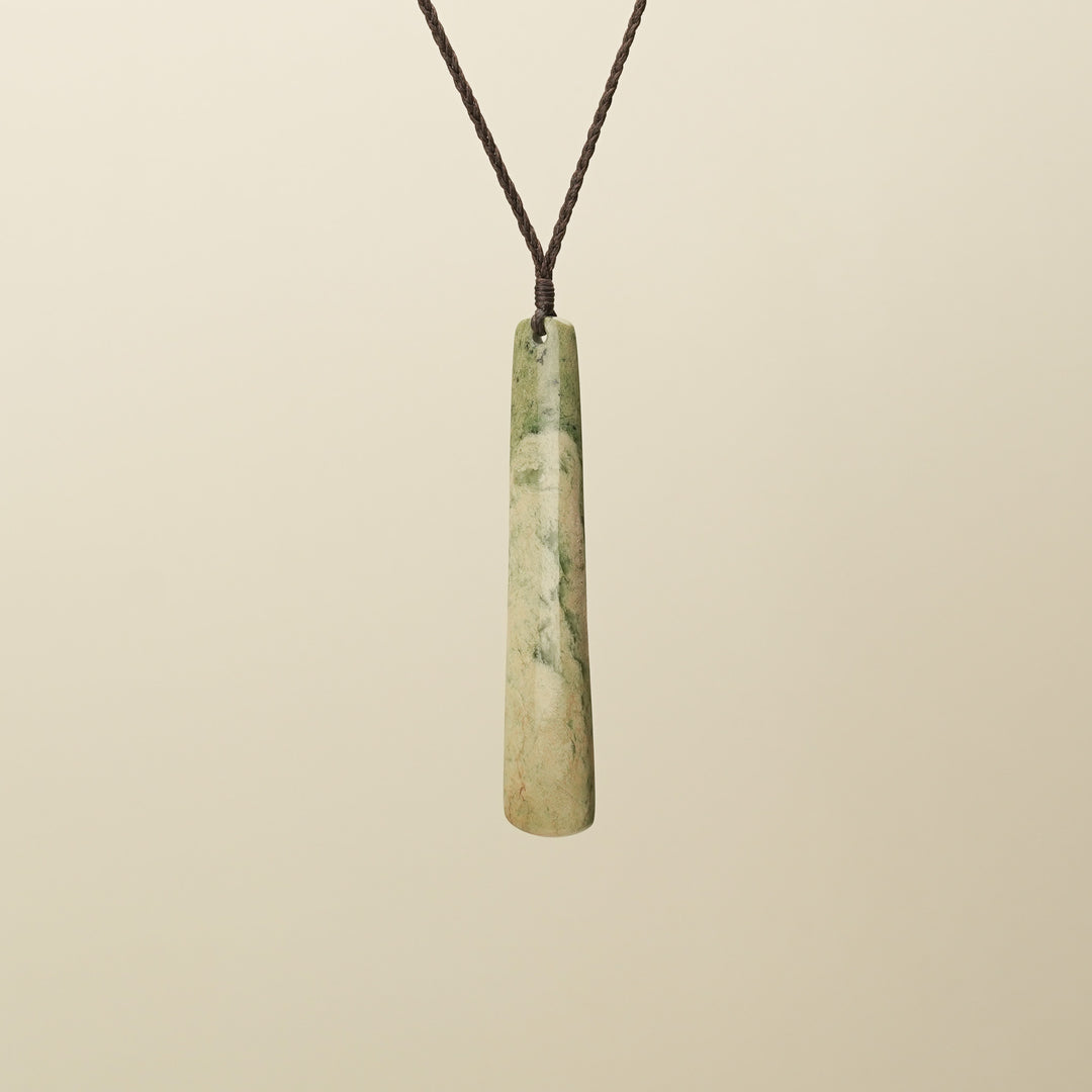 Flower Pounamu Large Roimata Pendant