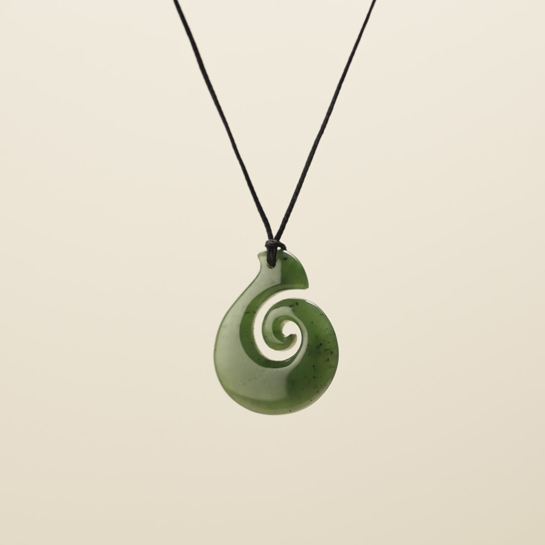 Small Koru Hei Matau Pendant