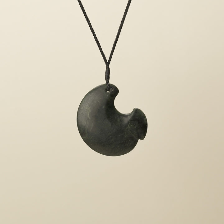 Hapopo Pounamu Hei Matau Pendant Large