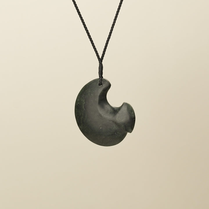 Hapopo Pounamu Hei Matau Pendant Large