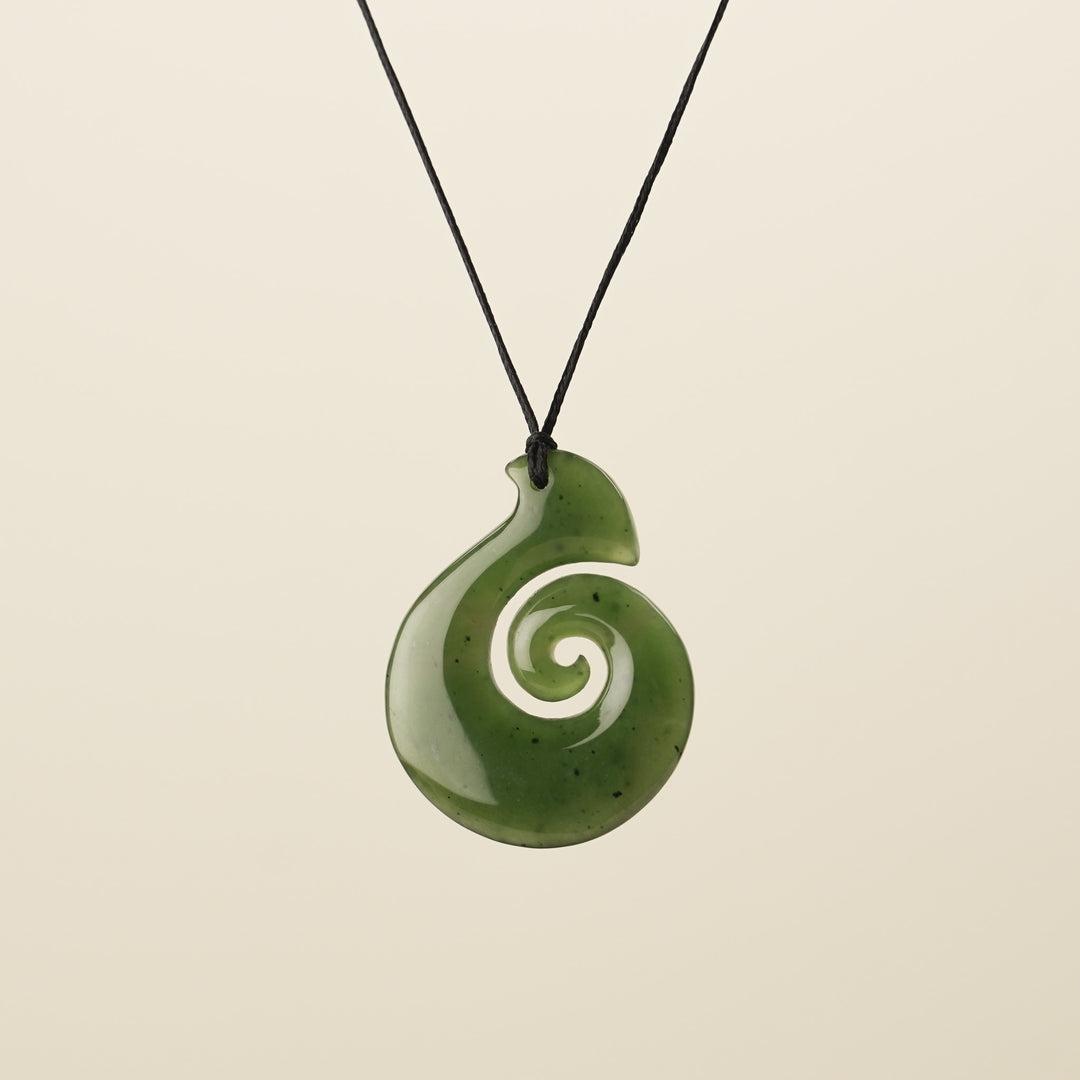 Medium Koru Hei Matau Pendant
