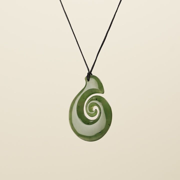 Medium Koru Hei Matau Pendant