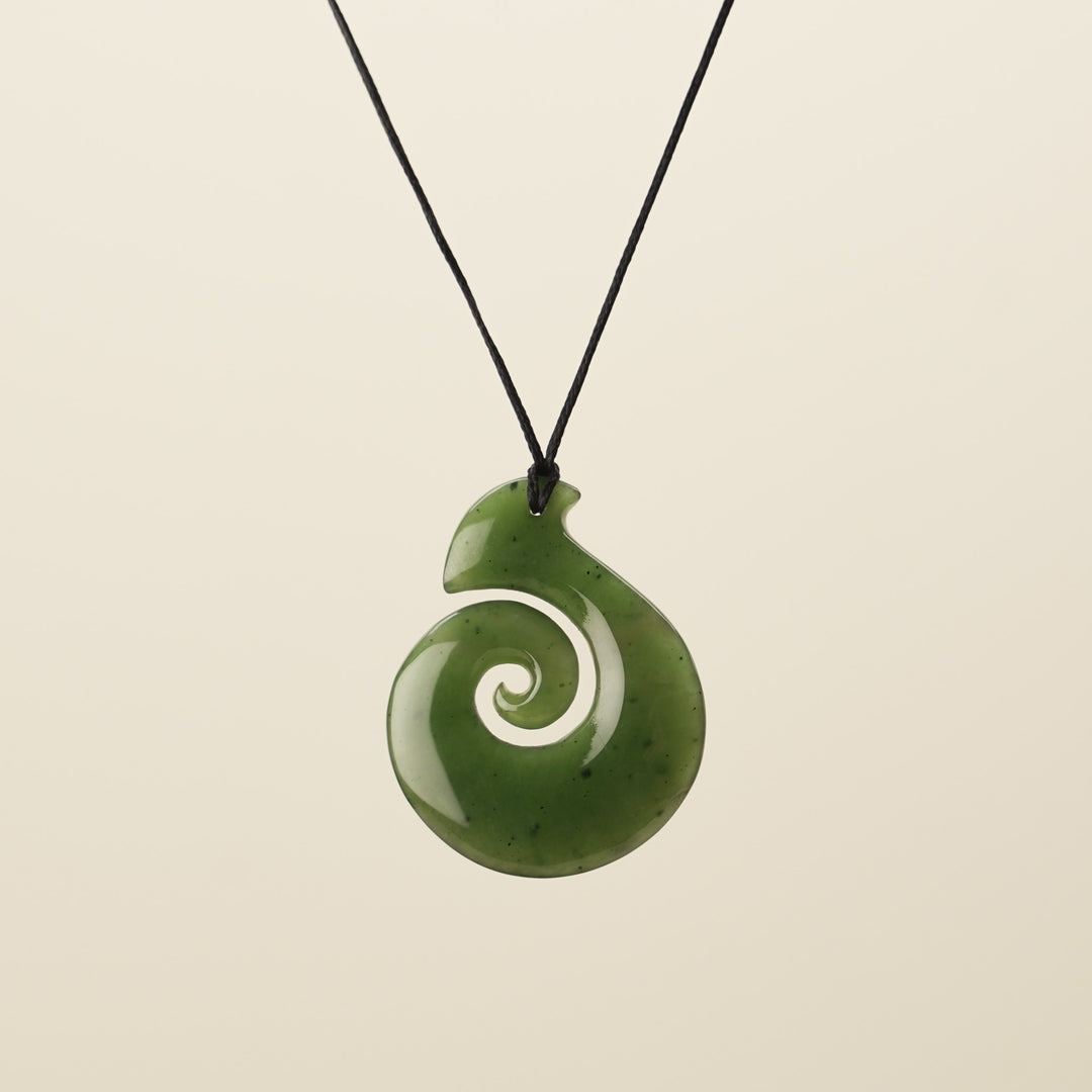 Medium Koru Hei Matau Pendant
