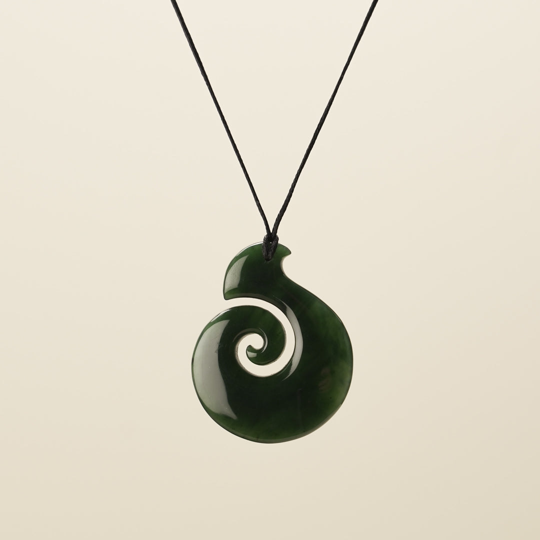 Medium Koru Hei Matau Pendant
