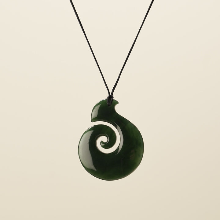 Medium Koru Hei Matau Pendant