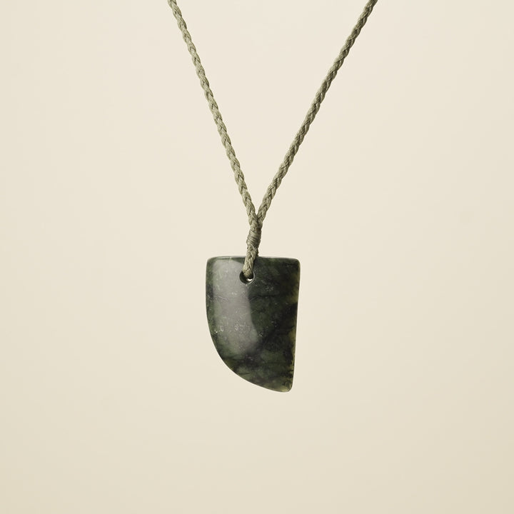 Niho Tooth Pounamu Medium Kawakawa Pendant