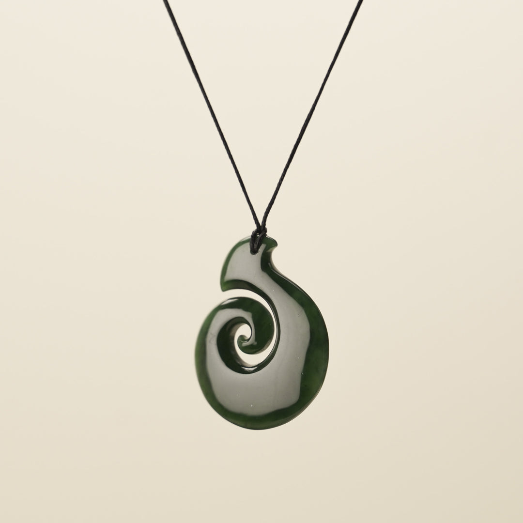 Medium Koru Hei Matau Pendant