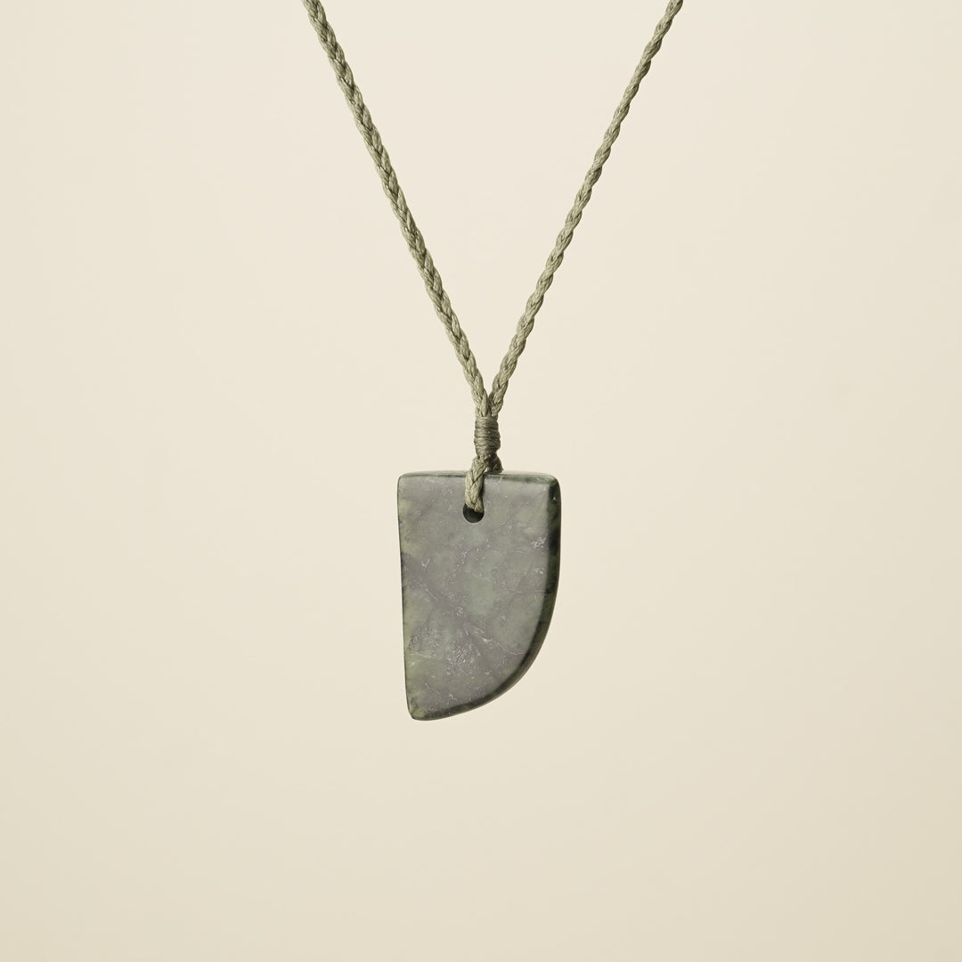 Niho Tooth Pounamu Medium Kawakawa Pendant