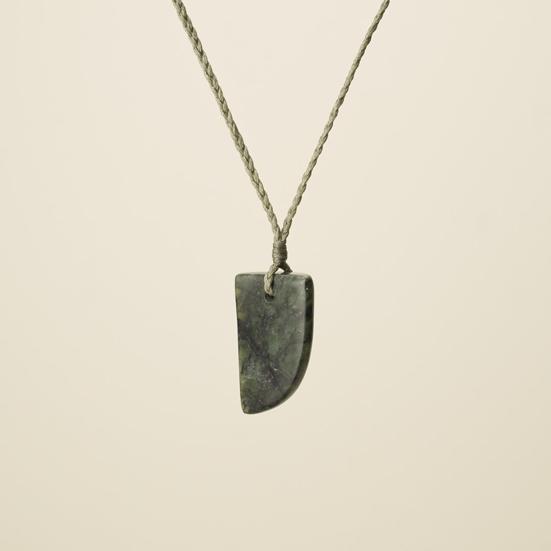 Niho Tooth Pounamu Medium Kawakawa Pendant