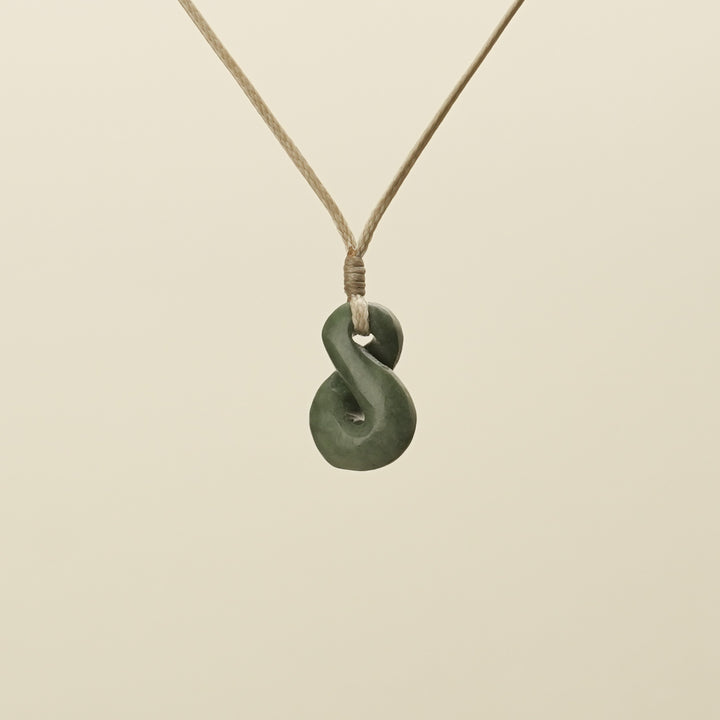 Single Pikorua Inanga Pounamu Pendant Extra Small