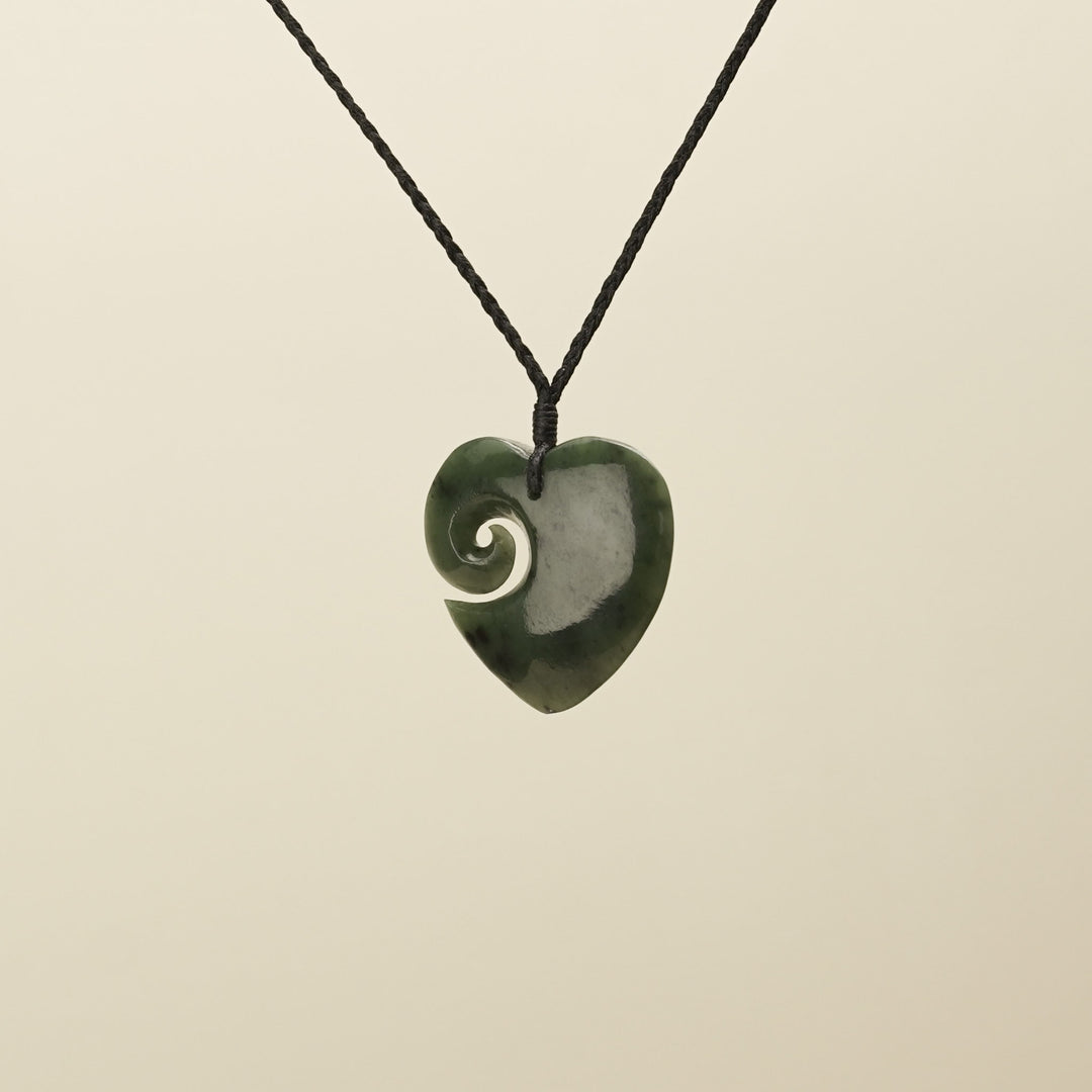 Manawa Heart Koru Kahurangi Pendant Medium