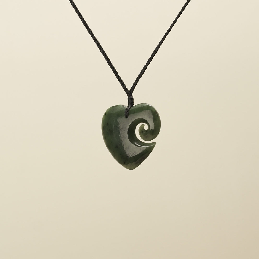 Manawa Heart Koru Kahurangi Pendant Medium
