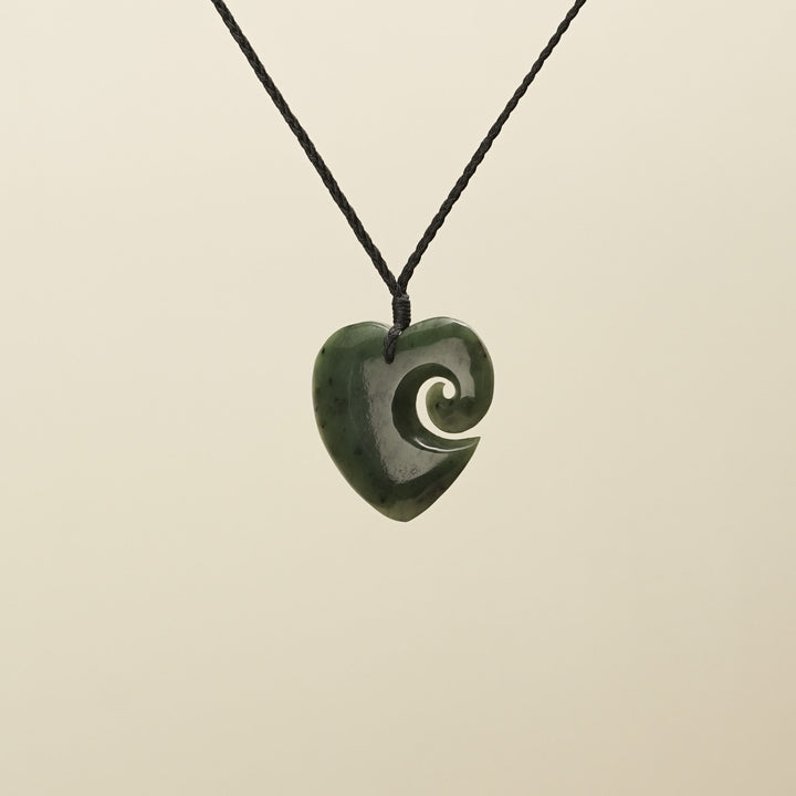 Manawa Heart Koru Kahurangi Pendant Medium