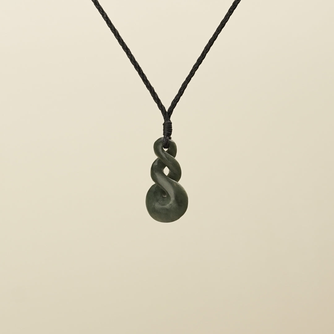 Pikorua Double Medium Pounamu Pendant