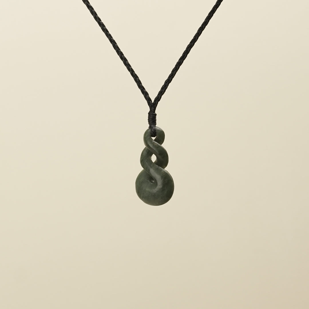 Pikorua Double Medium Pounamu Pendant